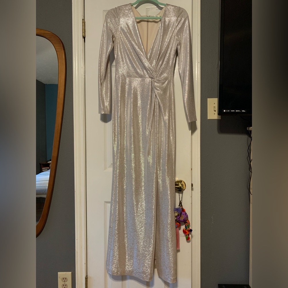 Silver formal dress size 8